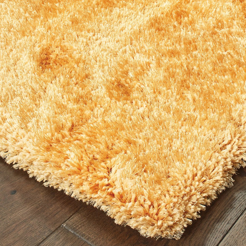 Oriental Weavers Cosmo Shag Indoor Area Rug - Plush Handmade Comfort With Stunning Textural Effects For Any Room Gold Polyester C81107099160st