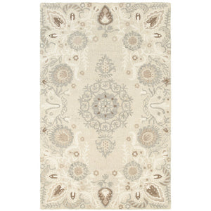 Oriental Weavers Craft Natural Wool Indoor Area Rug - Handcrafted Cozy Charm Inspired By Nomadic Textiles Sand,Ash Wool C93000106167st