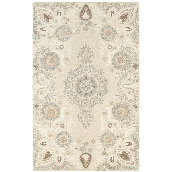 Oriental Weavers Craft Natural Wool Indoor Area Rug - Handcrafted Cozy Charm Inspired By Nomadic Textiles Sand,Ash Wool C93000106167st