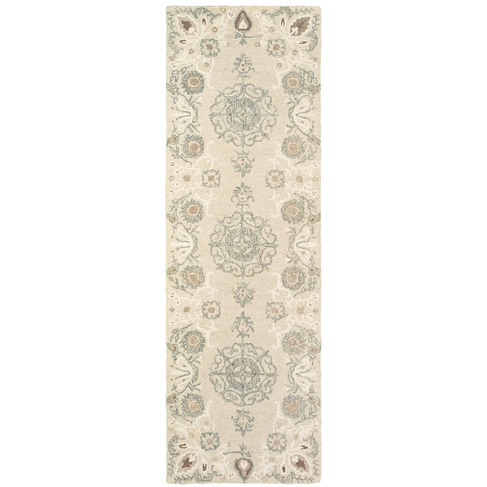 Oriental Weavers Craft Natural Wool Indoor Area Rug - Handcrafted Cozy Charm Inspired By Nomadic Textiles Sand,Ash Wool C93000076243st