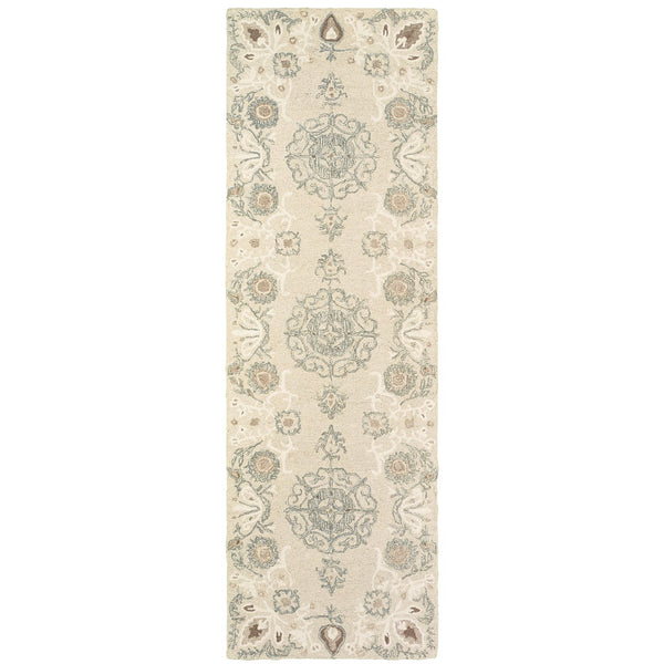 Oriental Weavers Craft Natural Wool Indoor Area Rug - Handcrafted Cozy Charm Inspired By Nomadic Textiles Sand,Ash Wool C93000076243st