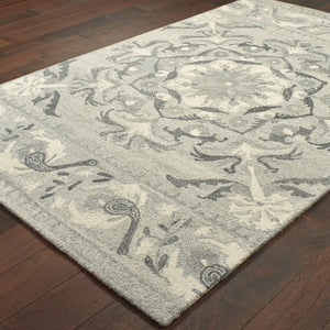 Oriental Weavers Craft Luxurious Handcrafted Wool Area Rug - Cozy, Rustic Charm For Warm And Inviting Décor Ash,Ivory Wool C93001106167st
