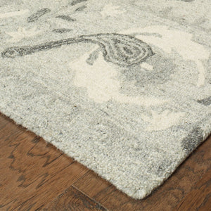 Oriental Weavers Craft Luxurious Handcrafted Wool Area Rug - Cozy, Rustic Charm For Warm And Inviting Décor Ash,Ivory Wool C93001106167st