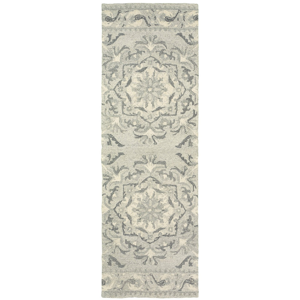 Oriental Weavers Craft Luxurious Handcrafted Wool Area Rug - Cozy, Rustic Charm For Warm And Inviting Décor Ash,Ivory Wool C93001076243st