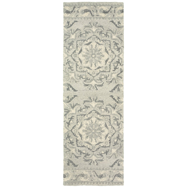 Oriental Weavers Craft Luxurious Handcrafted Wool Area Rug - Cozy, Rustic Charm For Warm And Inviting Décor Ash,Ivory Wool C93001076243st
