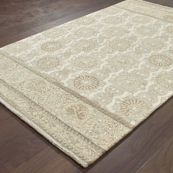 Oriental Weavers Craft Handcrafted Natural Wool Indoor Area Rug - Cozy Rustic Charm For Any Room Décor Ash,Sand Wool C93002106167st