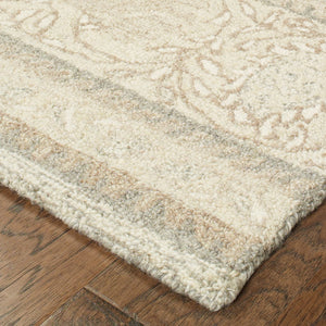 Oriental Weavers Craft Handcrafted Natural Wool Indoor Area Rug - Cozy Rustic Charm For Any Room Décor Ash,Sand Wool C93002076243st