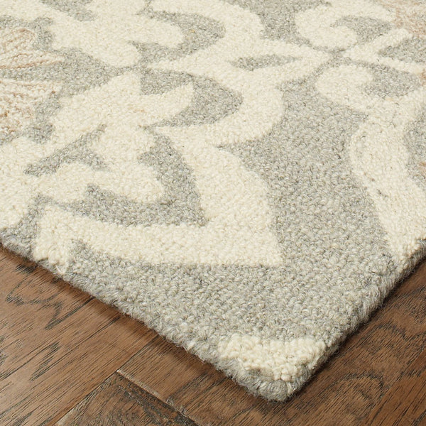 Oriental Weavers Craft Natural Wool Area Rug - Cozy Handcrafted Design Inspired By Nomadic Textiles For Home Decor Grey,Sand Wool C93004076243st