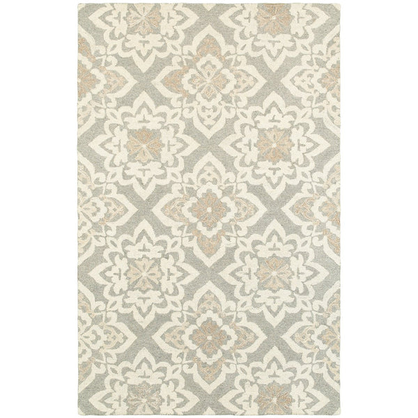 Oriental Weavers Craft Natural Wool Area Rug - Cozy Handcrafted Design Inspired By Nomadic Textiles For Home Decor Grey,Sand Wool C93004106167st
