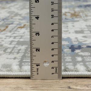 Oriental Weavers Easton High/Low Textured Area Rug - Modern Organic Abstracts In Trendy Blue And Gray Shades Blue,Ivory Polypropylene E011e3160230st