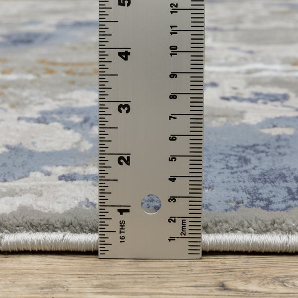 Oriental Weavers Easton Indoor Area Rug - Textured Modern Design With Organic Abstracts In Stylish Blue And Gray Tones Grey,Blue Polypropylene E3313q300390st