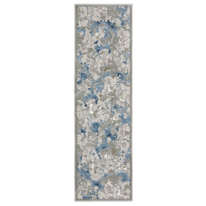 Oriental Weavers Easton Indoor Area Rug - High/Low Textured Design With Organic Abstract Patterns In Trendy Shades Grey,Blue Polypropylene E3313q068230st