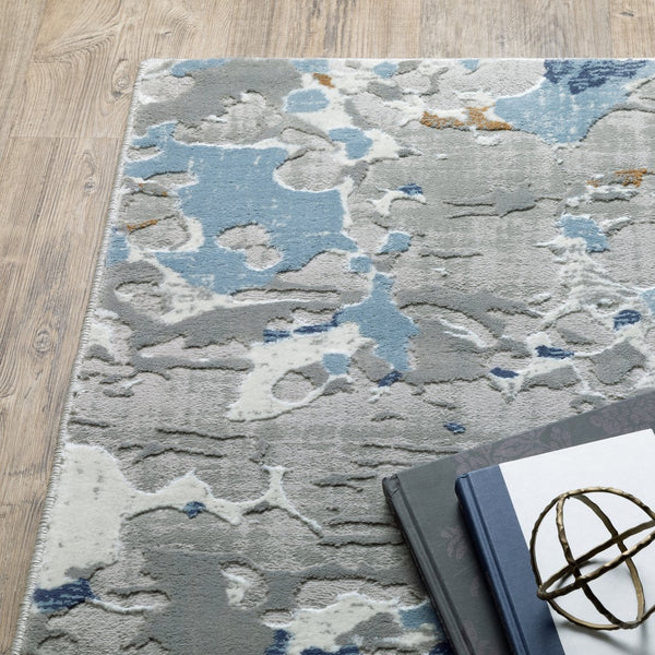 Oriental Weavers Easton High/Low Textured Indoor Area Rug - Stylish Modern Design In Trendy Blue And Gray Shades Grey,Blue Polypropylene E3317e300390st