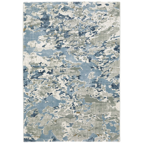 Oriental Weavers Easton High/Low Textured Indoor Area Rug - Stylish Modern Design In Trendy Blue And Gray Shades Grey,Blue Polypropylene E3317e300390st