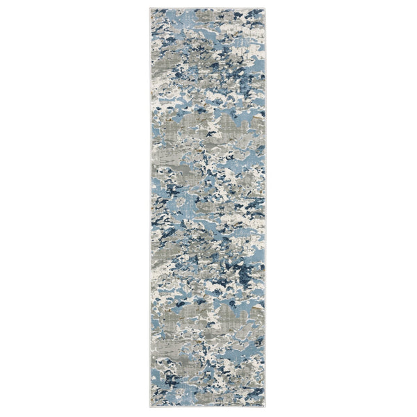 Oriental Weavers Easton Indoor Area Rug - Modern High/Low Textured Design In Trendy Blue And Gray For Any Space Grey,Blue Polypropylene E3317e068230st