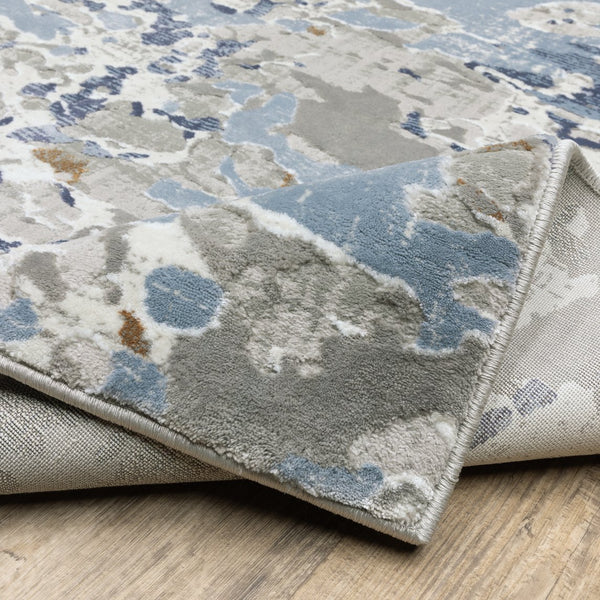 Oriental Weavers Easton High/Low Textured Indoor Area Rug - Stylish Modern Design In Trendy Blue And Gray Shades Grey,Blue Polypropylene E3317e300390st