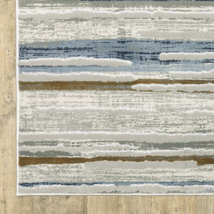 Oriental Weavers Easton Indoor Area Rug - Modern High/Low Textured Design In Stylish Blue & Gray For Any Room Grey,Blue Polypropylene E4514e100152st