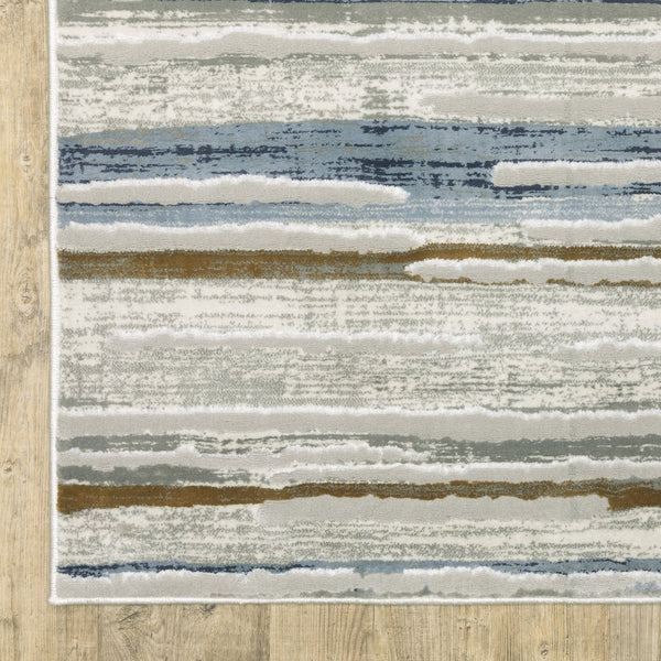 Oriental Weavers Easton Indoor Area Rug - Modern High/Low Textured Design In Stylish Blue & Gray For Any Room Grey,Blue Polypropylene E4514e100152st