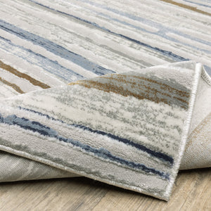 Oriental Weavers Easton Indoor Area Rug - Modern High/Low Textured Design In Stylish Blue & Gray For Any Room Grey,Blue Polypropylene E4514e100152st