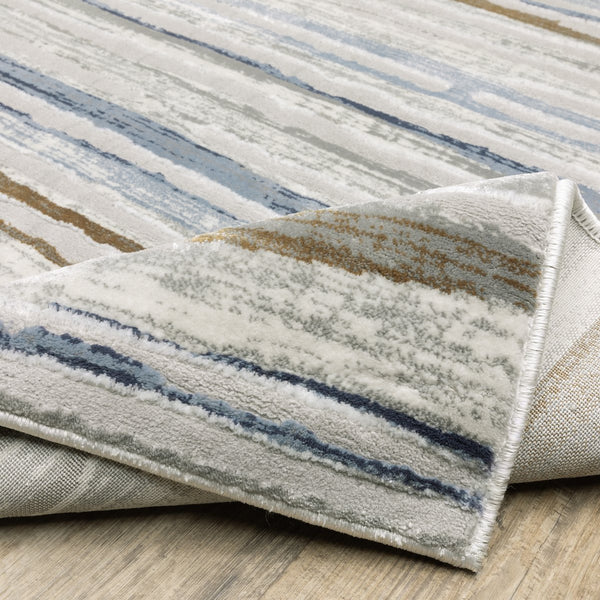 Oriental Weavers Easton Indoor Area Rug - Modern High/Low Textured Design In Stylish Blue & Gray For Any Room Grey,Blue Polypropylene E4514e100152st