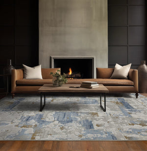 Oriental Weavers Easton Textured Indoor Area Rug - Modern Abstract Design In Trendy Shades Of Blue And Gray Grey,Blue Polypropylene E4518x300390st