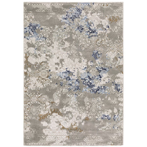 Oriental Weavers Easton Indoor Area Rug With High/Low Textured Design In Stylish Shades Of Blue And Gray For Home Décor Grey,Blue Polypropylene E7111f240330st
