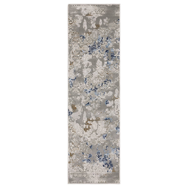 Oriental Weavers Easton Indoor Area Rug With High/Low Textured Design In Stylish Shades Of Blue And Gray For Home Décor Grey,Blue Polypropylene E7111f068230st