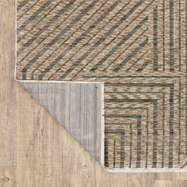 Oriental Weavers Echo Indoor Area Rug - Soft Textured Polyester With Modern And Traditional Designs For Any Space Beige,Grey Polyester Eech01240340st