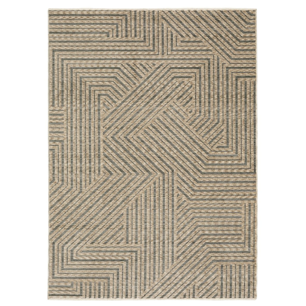Oriental Weavers Echo Indoor Area Rug - Soft Textured Polyester With Modern And Traditional Designs For Any Space Beige,Grey Polyester Eech01240340st