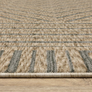Oriental Weavers Echo Indoor Area Rug - Soft Textured Polyester With Modern And Traditional Designs For Any Space Beige,Grey Polyester Eech01240340st
