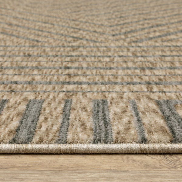 Oriental Weavers Echo Indoor Area Rug - Soft Textured Polyester With Modern And Traditional Designs For Any Space Beige,Grey Polyester Eech01240340st