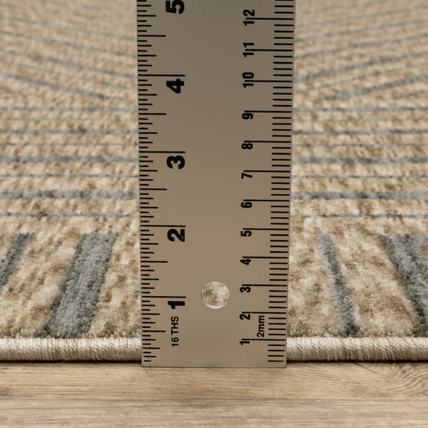 Oriental Weavers Echo Indoor Area Rug - Soft Textured Polyester With Modern And Traditional Designs For Any Space Beige,Grey Polyester Eech01240340st