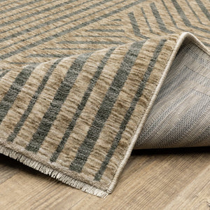 Oriental Weavers Echo Indoor Area Rug - Soft Textured Polyester With Modern And Traditional Designs For Any Space Beige,Grey Polyester Eech01240340st