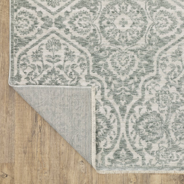 Oriental Weavers Echo Indoor Area Rug - Soft, Textured Polyester Yarn In Subtle Neutrals And Tonal Blues, Made In Egypt Teal,Ivory Polyester Eech02160235st