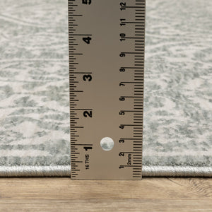 Oriental Weavers Echo Indoor Area Rug - Soft, Textured Polyester Yarn In Subtle Neutrals And Tonal Blues, Made In Egypt Teal,Ivory Polyester Eech02160235st