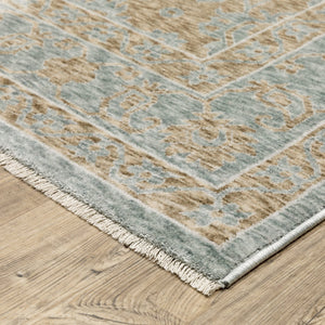 Oriental Weavers Echo Indoor Area Rug - Soft, Textured Polyester In Trendy Neutrals And Blues, Perfect For Any Space Brown,Pale Blue Polyester Eech03160235st