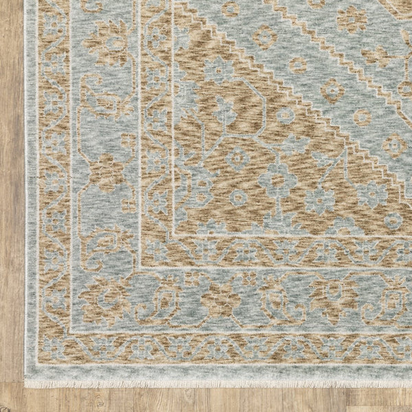 Oriental Weavers Echo Indoor Area Rug - Soft, Textured Polyester In Trendy Neutrals And Blues, Perfect For Any Space Brown,Pale Blue Polyester Eech03160235st