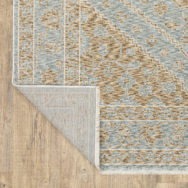 Oriental Weavers Echo Indoor Area Rug - Soft, Textured Polyester In Trendy Neutrals And Blues, Perfect For Any Space Brown,Pale Blue Polyester Eech03160235st