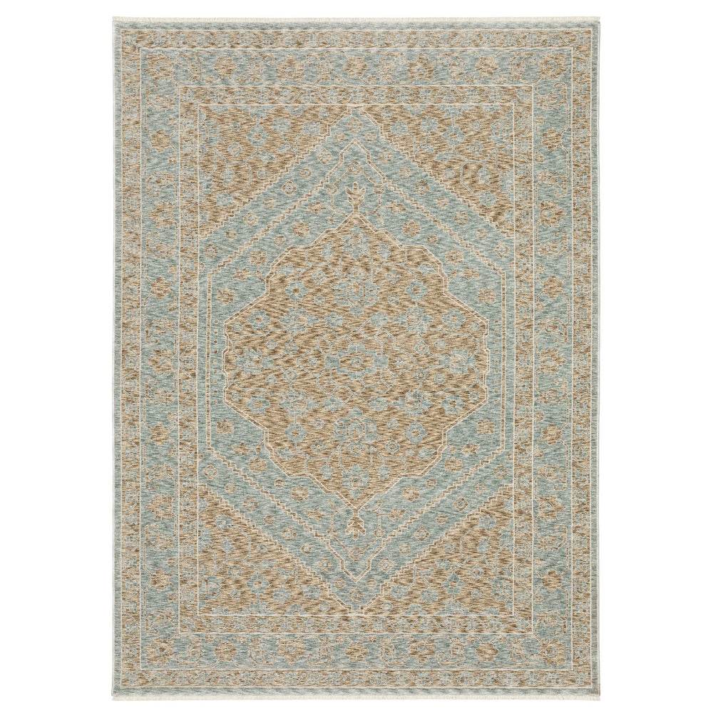 Oriental Weavers Echo Indoor Area Rug - Soft, Textured Polyester In Trendy Neutrals And Blues, Perfect For Any Space Brown,Pale Blue Polyester Eech03160235st
