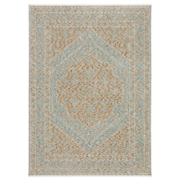 Oriental Weavers Echo Indoor Area Rug - Soft, Textured Polyester In Trendy Neutrals And Blues, Perfect For Any Space Brown,Pale Blue Polyester Eech03160235st