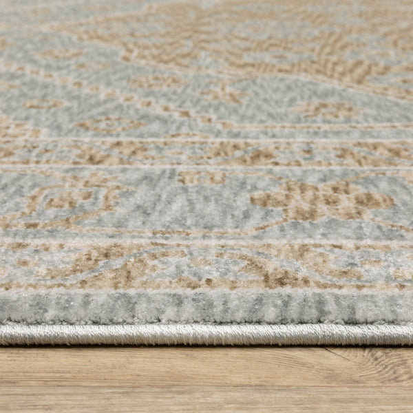 Oriental Weavers Echo Indoor Area Rug - Soft, Textured Polyester In Trendy Neutrals And Blues, Perfect For Any Space Brown,Pale Blue Polyester Eech03160235st