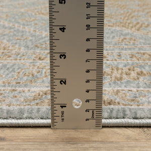 Oriental Weavers Echo Indoor Area Rug - Soft, Textured Polyester In Trendy Neutrals And Blues, Perfect For Any Space Brown,Pale Blue Polyester Eech03160235st