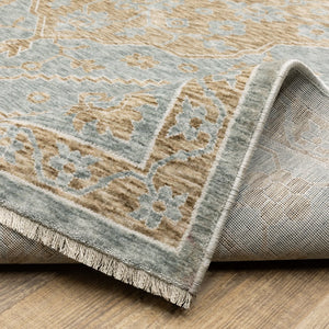 Oriental Weavers Echo Indoor Area Rug - Soft, Textured Polyester In Trendy Neutrals And Blues, Perfect For Any Space Brown,Pale Blue Polyester Eech03160235st