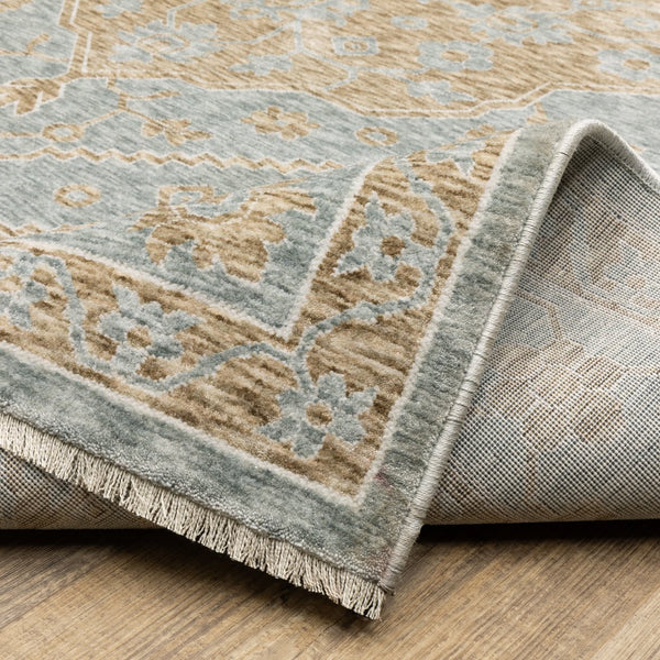 Oriental Weavers Echo Indoor Area Rug - Soft, Textured Polyester In Trendy Neutrals And Blues, Perfect For Any Space Brown,Pale Blue Polyester Eech03160235st