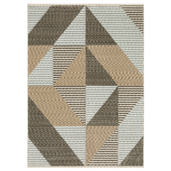Oriental Weavers Echo Indoor Area Rug – Soft, Textured Polyester In Tonal Blues And Neutrals – Modern Elegance Beige,Grey Polyester Eech04100153st