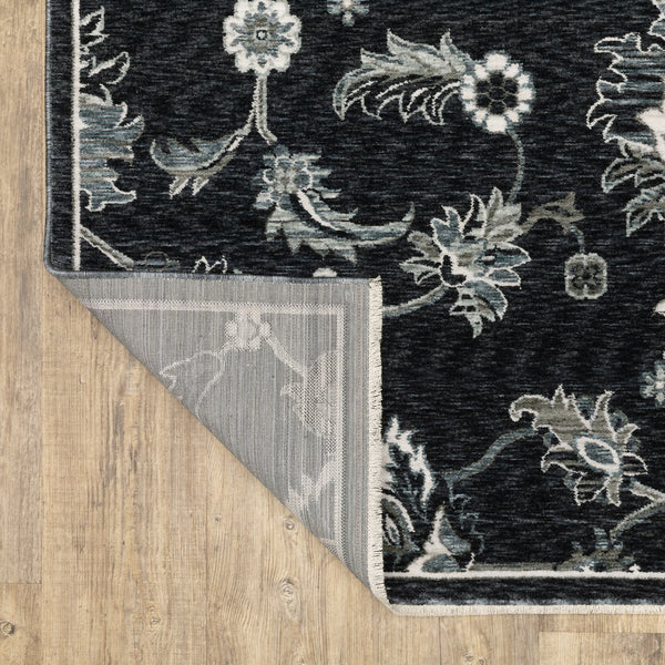 Oriental Weavers Echo Indoor Area Rug - Luxurious Power-loomed Polyester With Modern Geometric And Persian Styles Blue,Ivory Polyester Eech05160235st