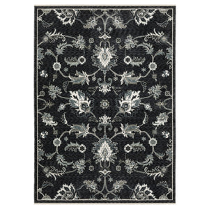 Oriental Weavers Echo Indoor Area Rug - Luxurious Power-loomed Polyester With Modern Geometric And Persian Styles Blue,Ivory Polyester Eech05160235st