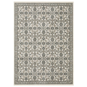 Oriental Weavers Echo Indoor Area Rug - Soft, Textured Polyester In Subtle Neutrals And Tonal Blues For Any Space Ivory,Blue Polyester Eech06200296st