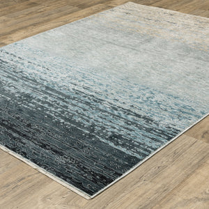 Oriental Weavers Echo Indoor Area Rug – Soft, Textured Polyester With Modern And Traditional Designs For Any Space Blue,Beige Polyester Eech09100153st