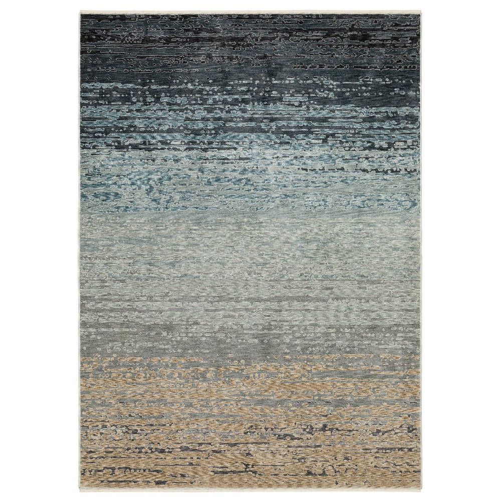 Oriental Weavers Echo Indoor Area Rug – Soft, Textured Polyester With Modern And Traditional Designs For Any Space Blue,Beige Polyester Eech09100153st